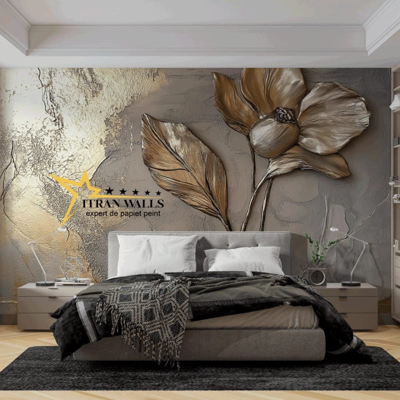 Fleurs 3D Or & Argent